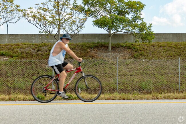 Biking is a popular way to get around in the PGA Resort Community of Palm Beach Gardens, FL.