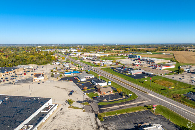 Aerial of the South of Broadway neighborhood of Pekin, IL.