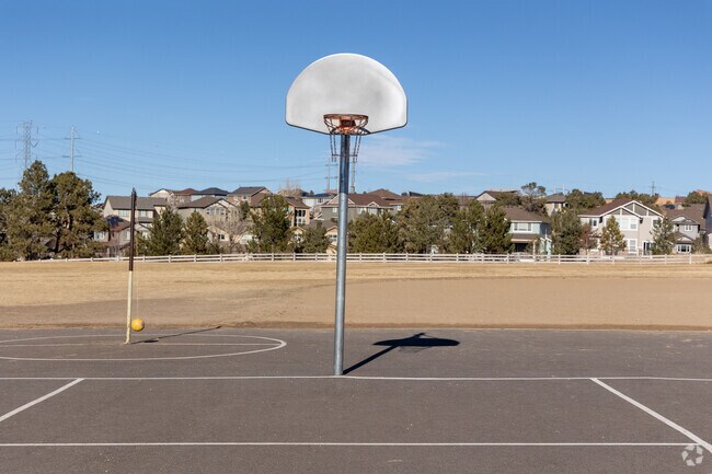 Coyote Hills Elementary School students can play a game of basketball.