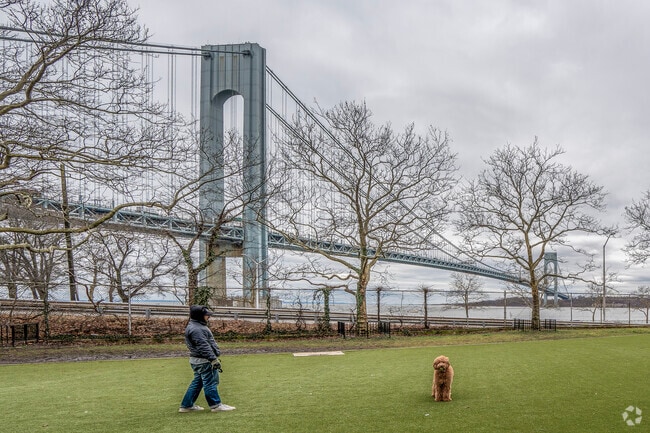 Owl’s Head Park is a 24-acre green space at the northern end, home to a 150-foot-long dog run.