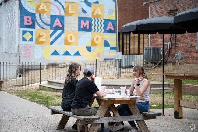 Experience the vibrant atmosphere of Gadsden City at Blackstone Pub & Eatery, a local favorite since 2002! Enjoy delicious food and refreshing drinks while basking in the warmth of outdoor seating. Join the community and find out why this pub is the go-to spot for relaxation and great taste!