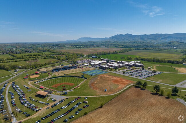 Heritage High School sits in the foothills of the Smoky Mountains.