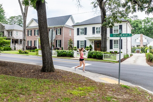 Heathwood's sidewalks are safe place to walk or jog and have plenty of shade from mature trees.