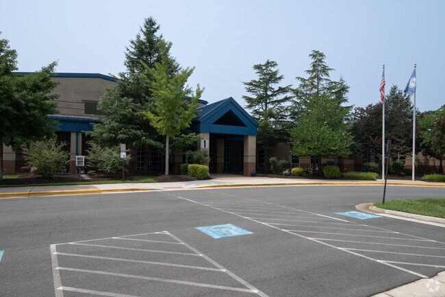 Main entrance to Leeslyvania Elementary School in Leesylvania, Woodbridge VA