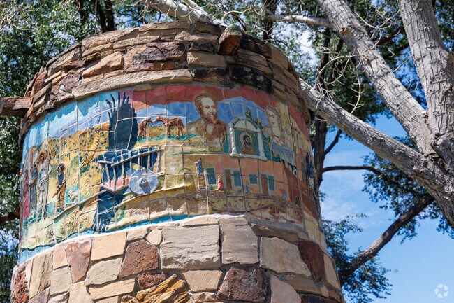 Check out the beautiful painted tiles at Torreon Park.