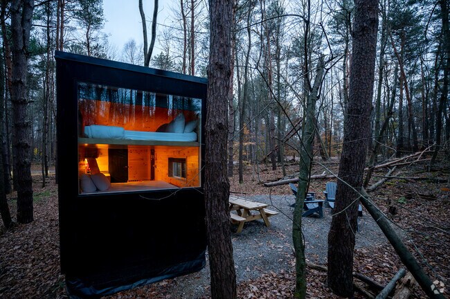 Getaway The Thumb is a series of unique modern cabins located west of Columbiaville in Marathon.