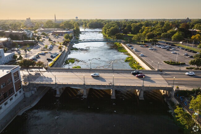 The Monroe Street Bridge connects Central and Northeast Monroe.