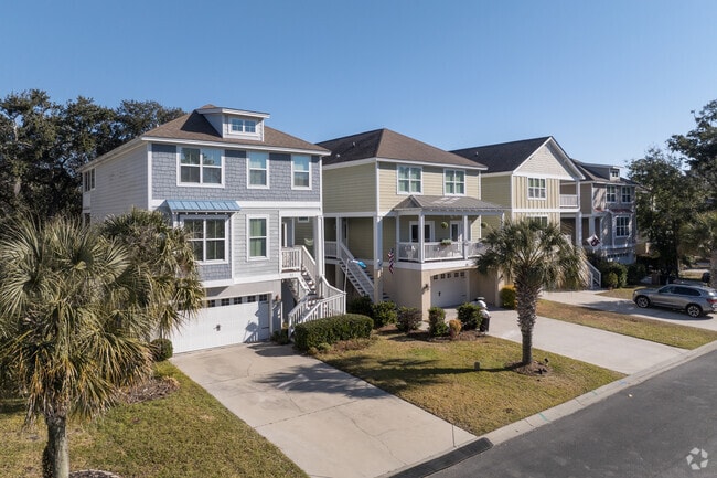 Jonesville has a variety of coastal-style homes with beach-inspired designs.