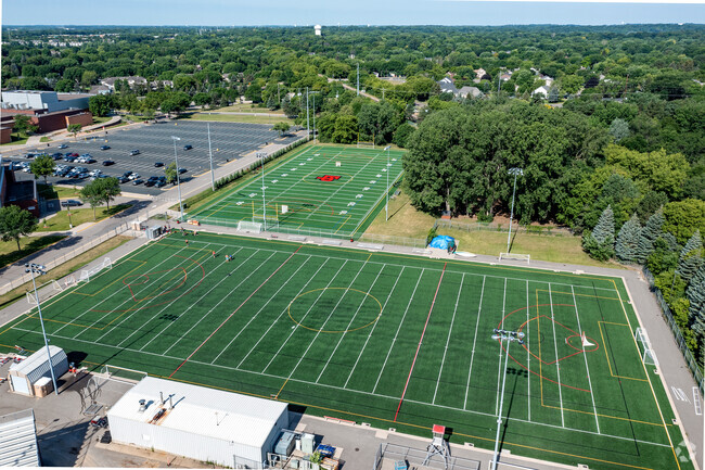 View of Eden Prairie Eden Prairie High School soccer field located in Eden Prairie MN.