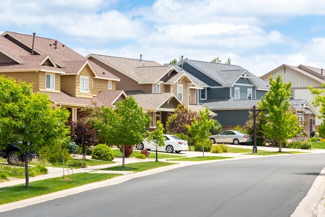 Streets in Aurora's Inspiration neighborhood are lined with new traditional homes.
