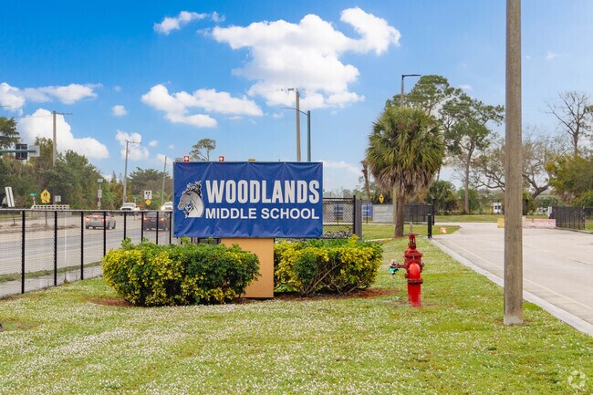 Woodlands middle school serves students from 6th through 8th grade in Greenacres.