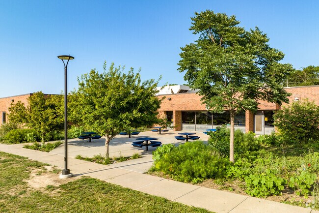 Students and staff of Millard North Middle School enjoy time outdoors.
