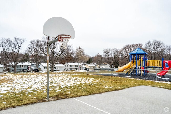 Oak Valley Elementary School has a full basketball court.
