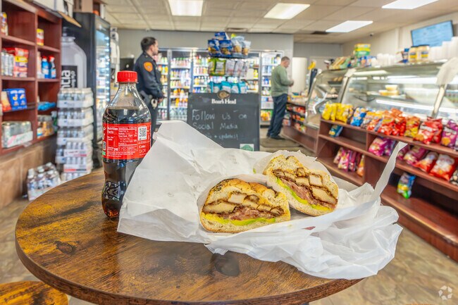 Get yourself a tasty sandwich at The Great River Deli.