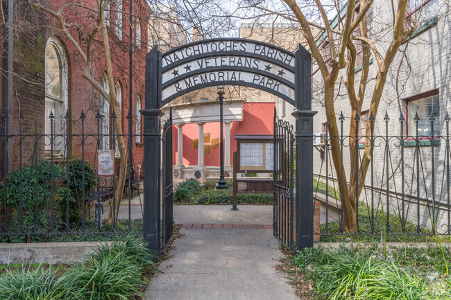 Natchitoches' Memorial Park located near downtown, offers a serene retreat in the city.