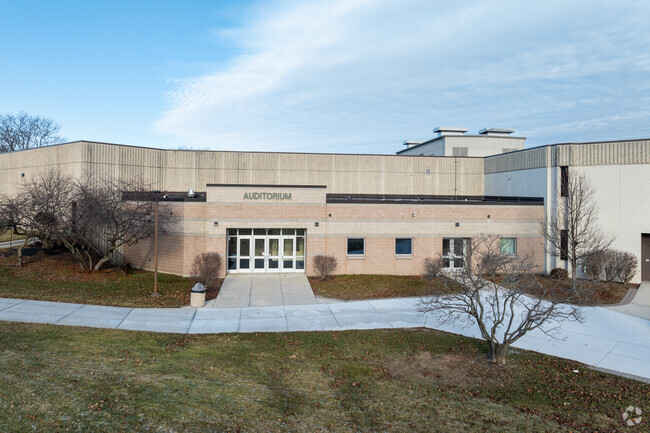 The entry to Lake Park High School's auditorium.