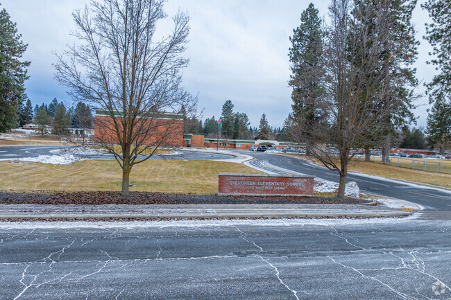 Evergreen Elementary is next to a local park.