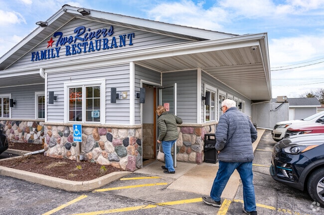 Many locals dine at the Two Rivers Family Restaurant, enjoying its great food.