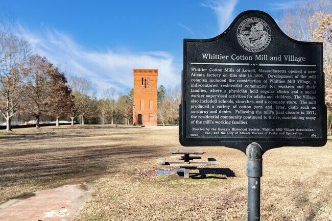 Whittier Mill Village preserves its mill-town legacy with restored cottages and community charm.