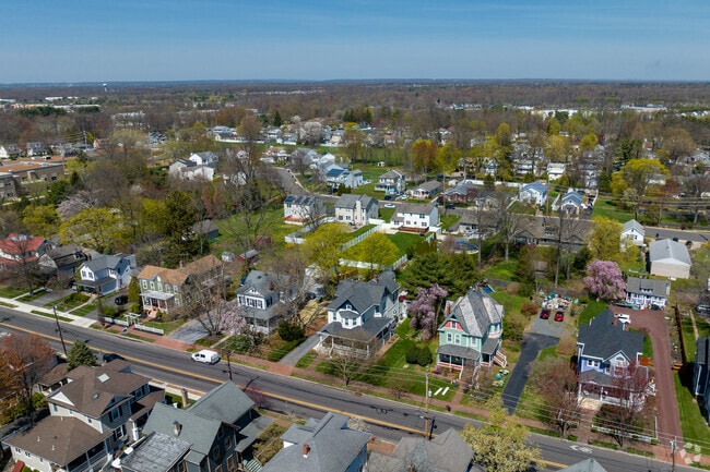 Most homes in Hightstown include generous yard space.
