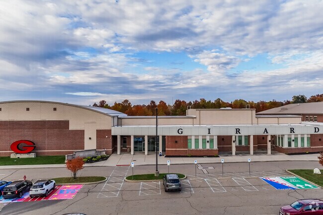 The Girard Senior High School allows its students to design their parking spaces.