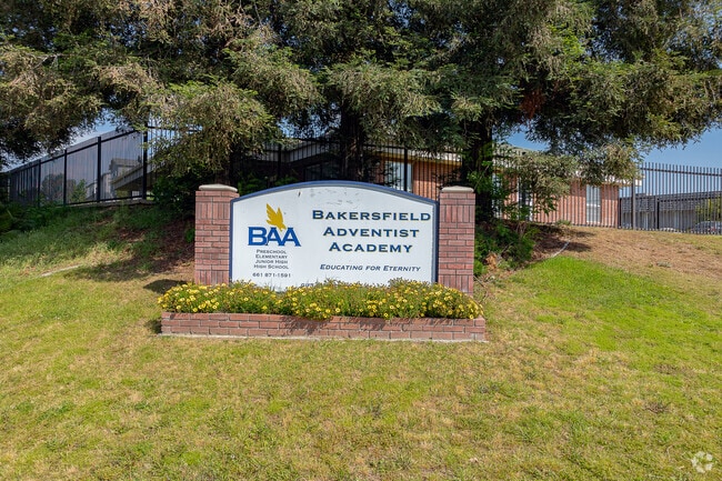 The sign at Bakersfield Adventist Academy welcomes students as they enter to school.