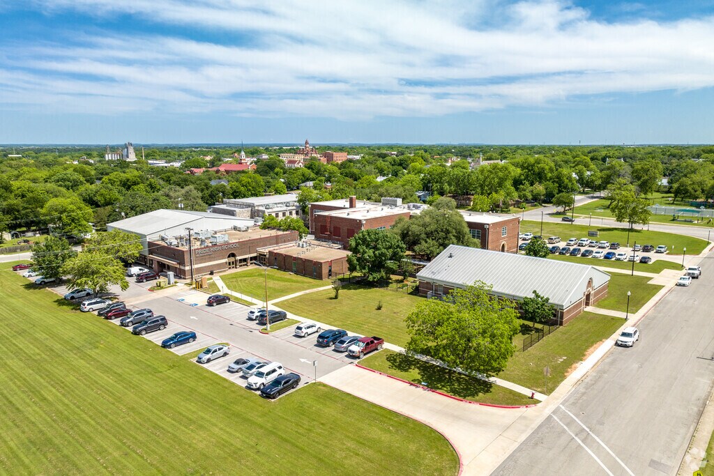 Aerial Of Lockhart Pride High School In Lockhart, TX.