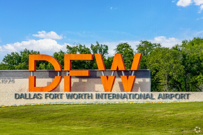DFW Airport is a short drive from Dalworthington Gardens for easy international travel.