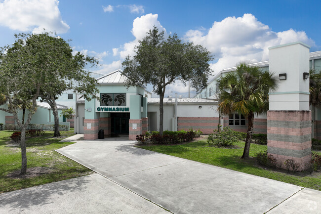 Royal Palm Beach High School gymnasium entrance.