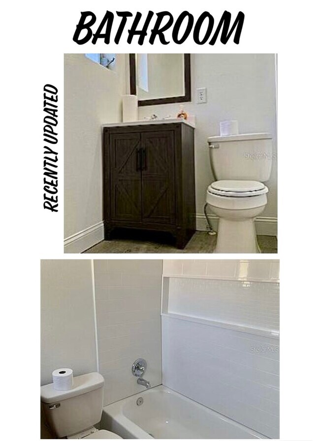 Recently updated bathroom.