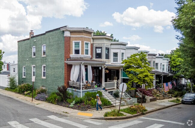 Quaint rowhomes are a poplar home choice in Woodberry.