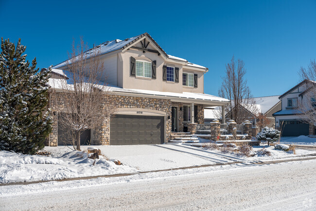 Homes in Meridian Village are traditional in design, with a variety of facades.