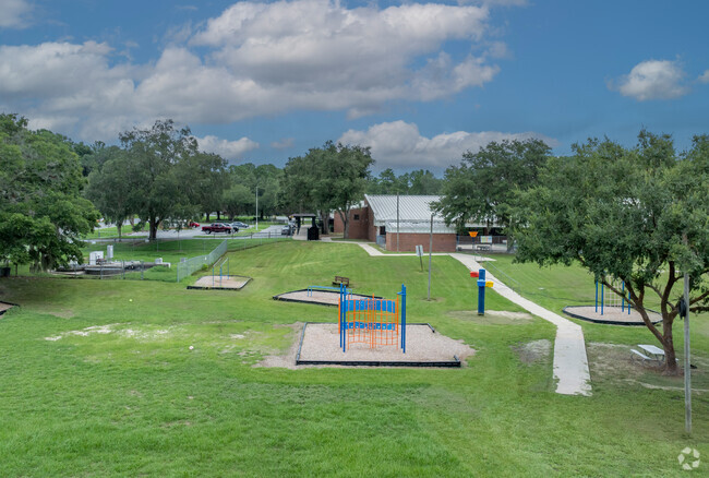 Shady Hill Elementary School has several play areas for its younger students.