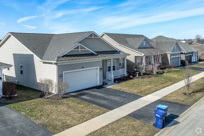 One story ranch homes can also be found in the newly built areas of Elburn.