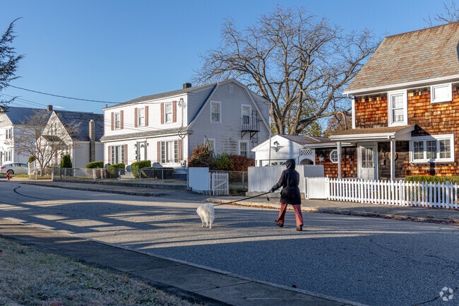 Residents enjoy taking their furry companions for walks in the Bernon District.