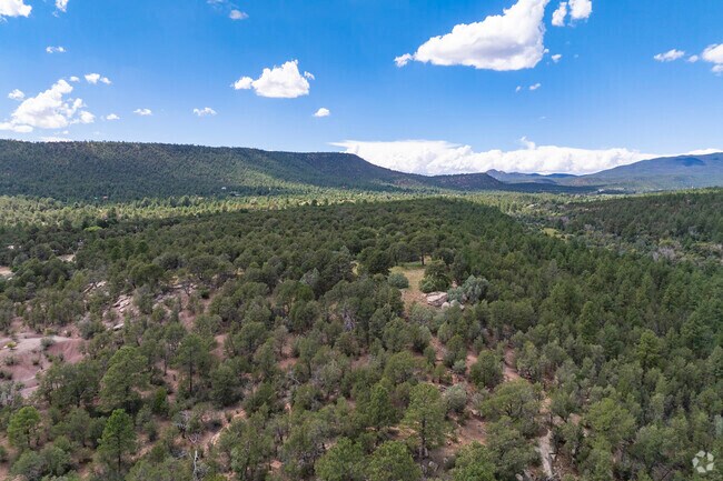 The Santa Fe National forest near Cañoncito is a greta place to hike or camp.