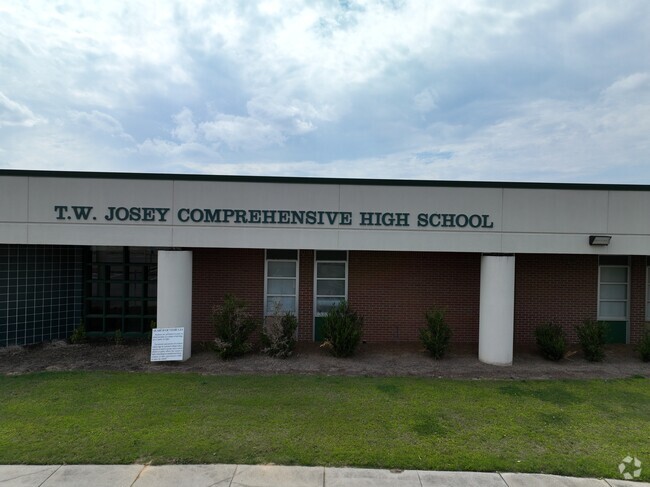 T.W. Josey High School building sign in Augusta, GA.