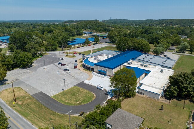 Berryhill South Elementary shares the same parking lot as its neighborhing North Elementary.