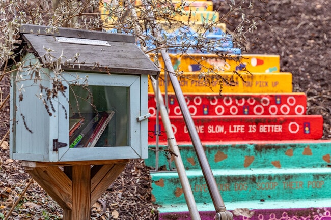 Colorful little libraries can be found in Pendleton, Cincinnati.