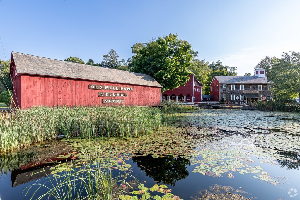 Old Mill Pond Village offers local shopping and dining in Granby.