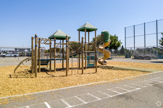 Students enjoy the playground at Oraze Elementary School in Fresno.