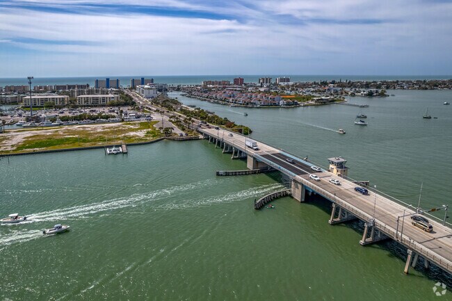 Tom Stuart causeway bridge gets you in & out of Redington Beach.