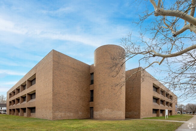 Luis Muñoz Marin Dual Language Academy brick exterior, a solid symbol of timeless education.