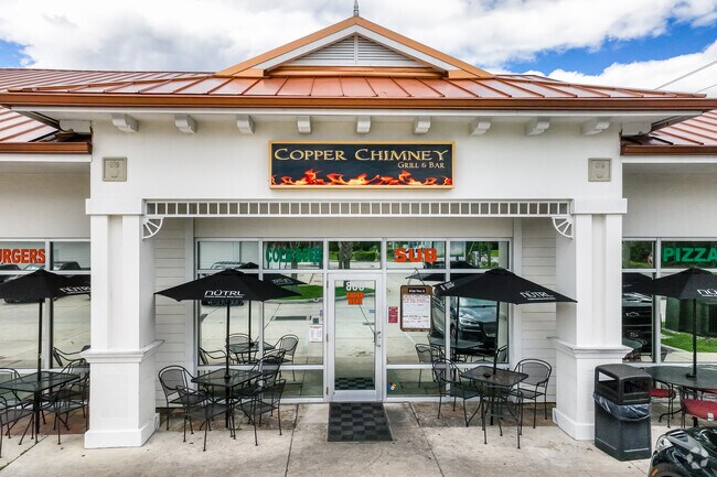 Amazing dishes and atmosphere await at the Copper Chimney located in Bayside Lakes.