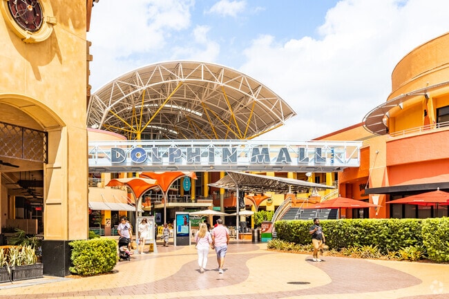 Dolphin Mall near Sweetwater has a variety of food and recreational options to explore.