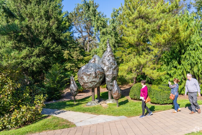 Hutchinson Mills locals and out of town visitors love Grounds for Sculpture museum and grounds.