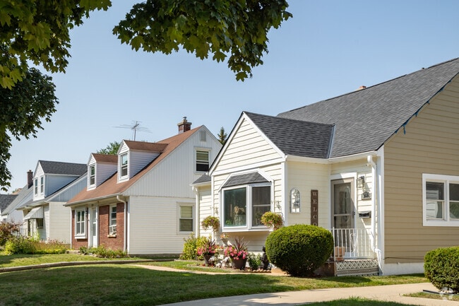 Rows upon rows of colorful single-story homes can be found in Southpoint.
