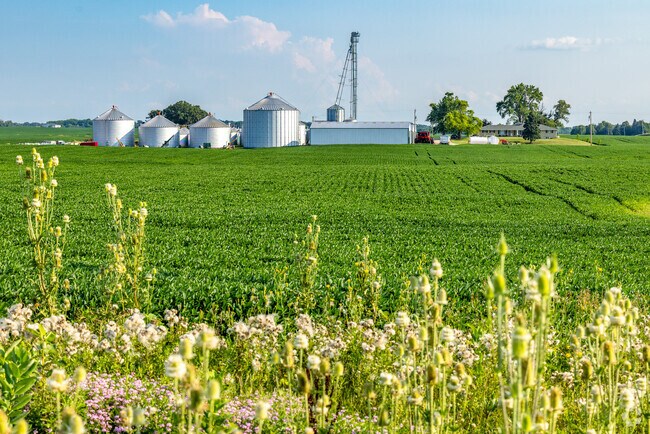 Grain silos and farmland reflect Paris’s deep agricultural roots.
