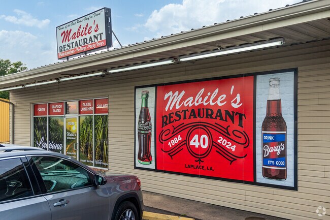 Enjoy a delicious shrimp poboy from Mabile's Restaurant in Laplace.
