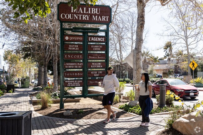 The Malibu Country Mart is a charming outdoor shopping and dining destination.